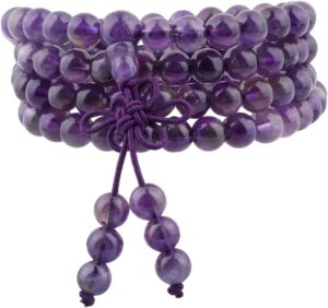 6mm Gemstone Mala Bracelet for Men and Women