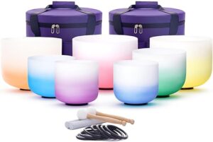 7pc Crystal Singing Bowl Set with Case