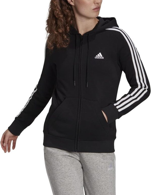 adidas Women's Fleece Hoodie with Stripes