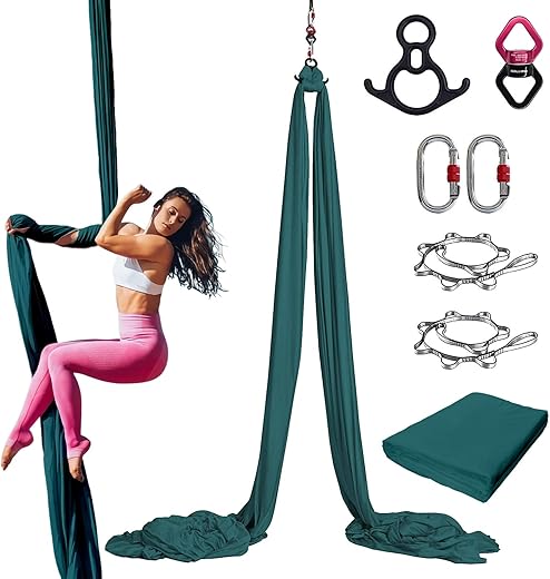 Aerial Silks Set with Rigging Hardware