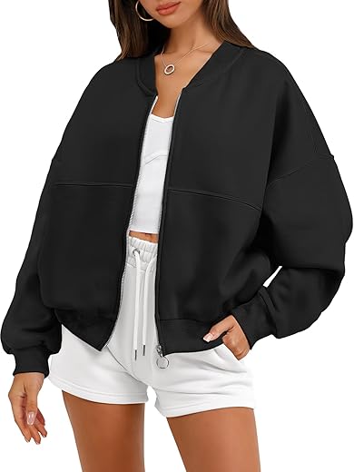 ANRABESS Women's Oversized Fleece Hoodie Jacket