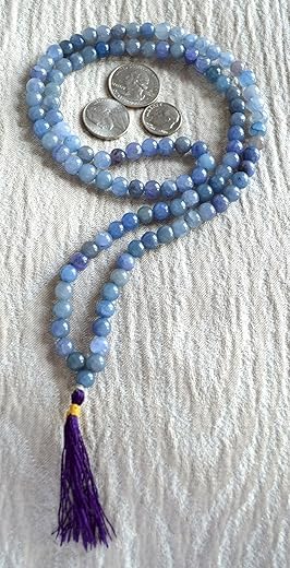 Blue Aventurine Japa Mala Necklace