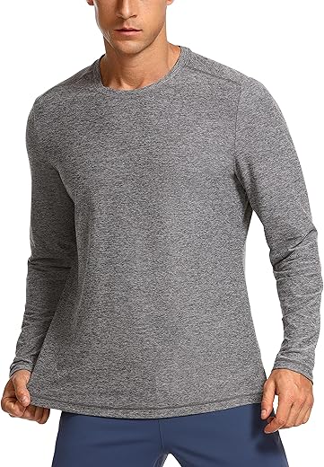 CRZ YOGA Men's Long Sleeve Workout Tee