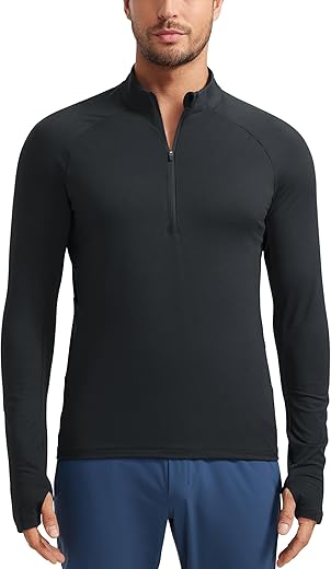 CRZ YOGA Men's Quarter Zip Sweatshirt