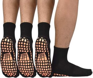 ELUTONG Men Non Slip Grippy Socks