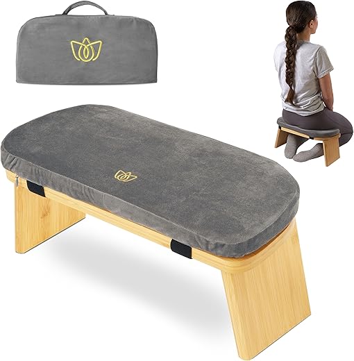 Florensi Bamboo Meditation Bench with Cushion