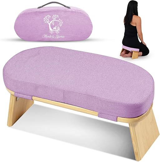 Foldable Bamboo Meditation Bench - Travel-friendly