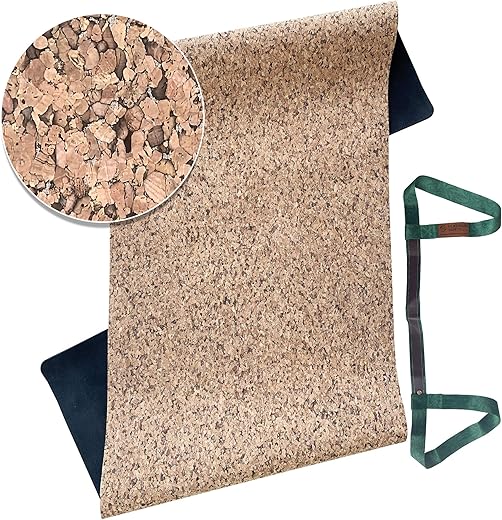 Large Cork Yoga Mat with Designs