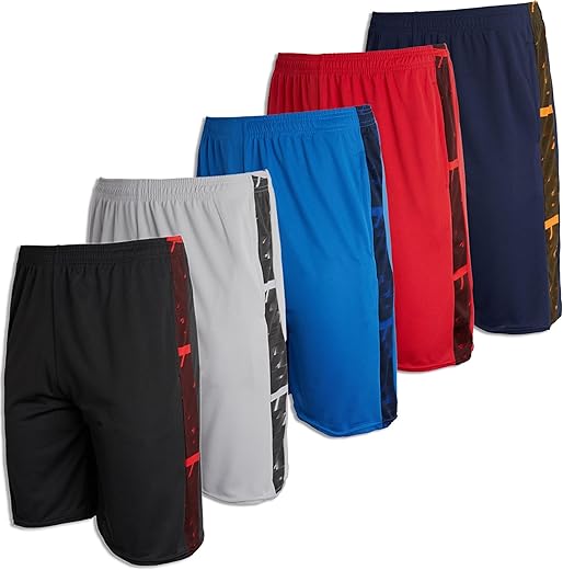 Men's Mesh Athletic Basketball Shorts Pack