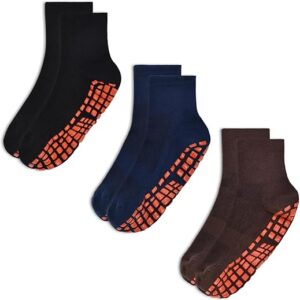 Men's Non-Slip Grip Socks 3 Pairs