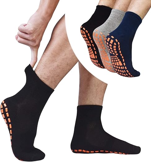 Men's Non Slip Grippy House Socks