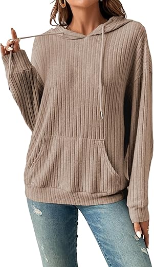 SOLY HUX Drawstring Hoodie Sweatshirt for Women