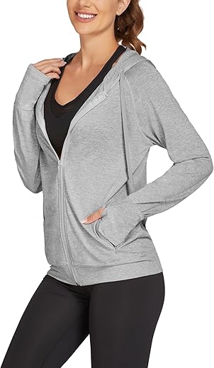 Women's Zip Workout Sweatshirt with Pockets